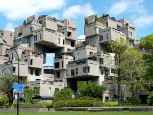 The Habitat 67 in Montreal. Designed by Moshe Safdie (1967).